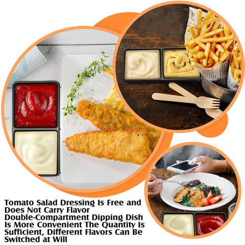 Gejoy six-piece party tray helps organize sauces or dressings neatly.