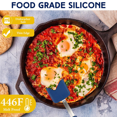 Gejoy silicone spatula nonstick, heat resistant, perfect for eggs and pancakes.