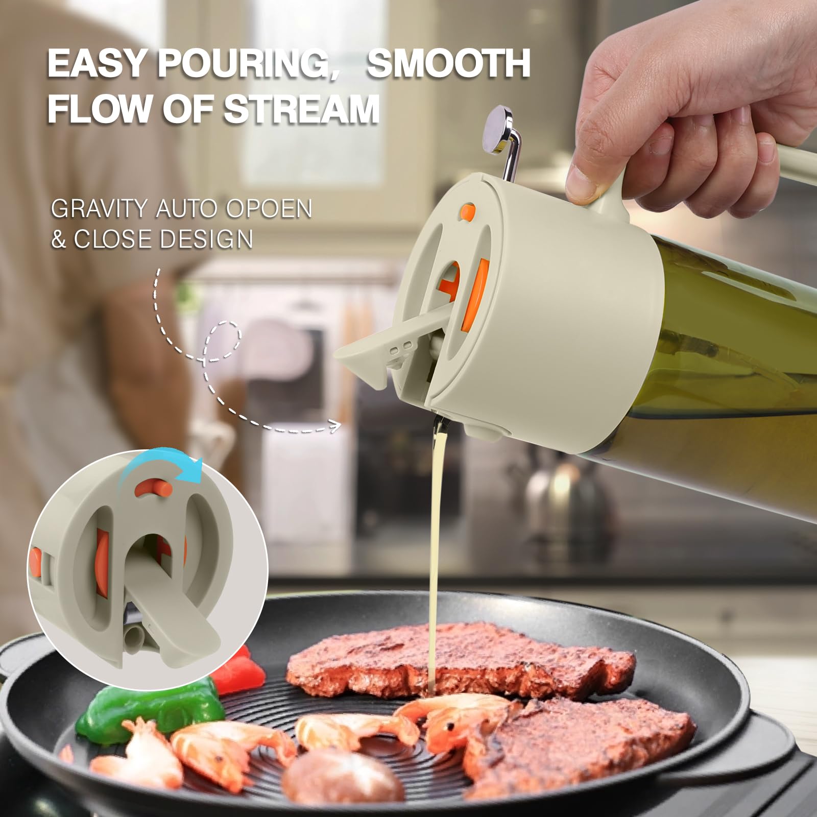 Gelibo one-click refill lid keeps hands clean during refills.