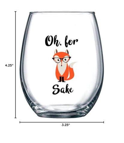 Gelid fox-themed stemless glass adds personality to brunch or dinner.