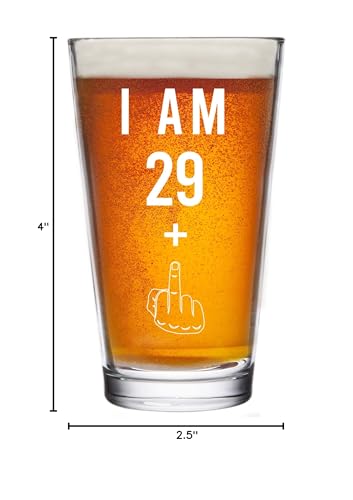 Gelid gift-boxed 30th birthday beer glass, ready for gifting and display.