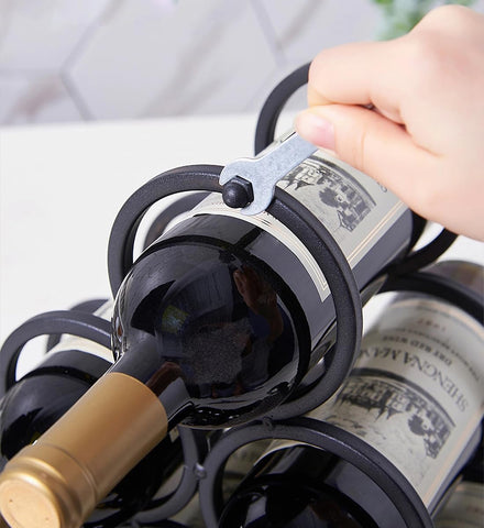 GeLive compact 6 bottle wine storage assembly demonstrates easy setup.