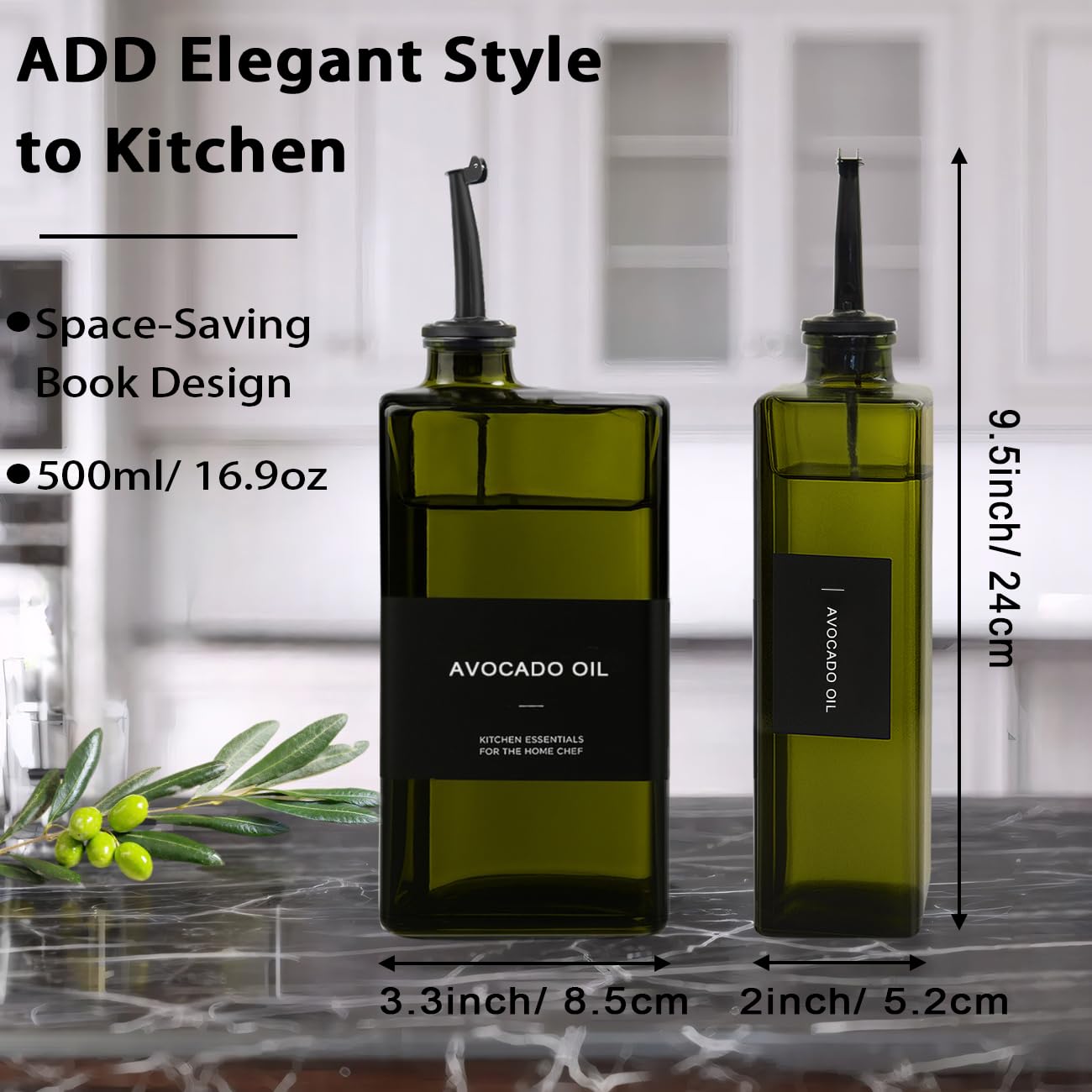 Gelury drip-free spout dispenser prevents spills when pouring soy sauce.