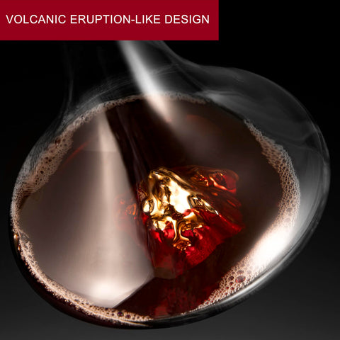 Gem Tour golden peak base adds elegance and stability for one-handed pouring