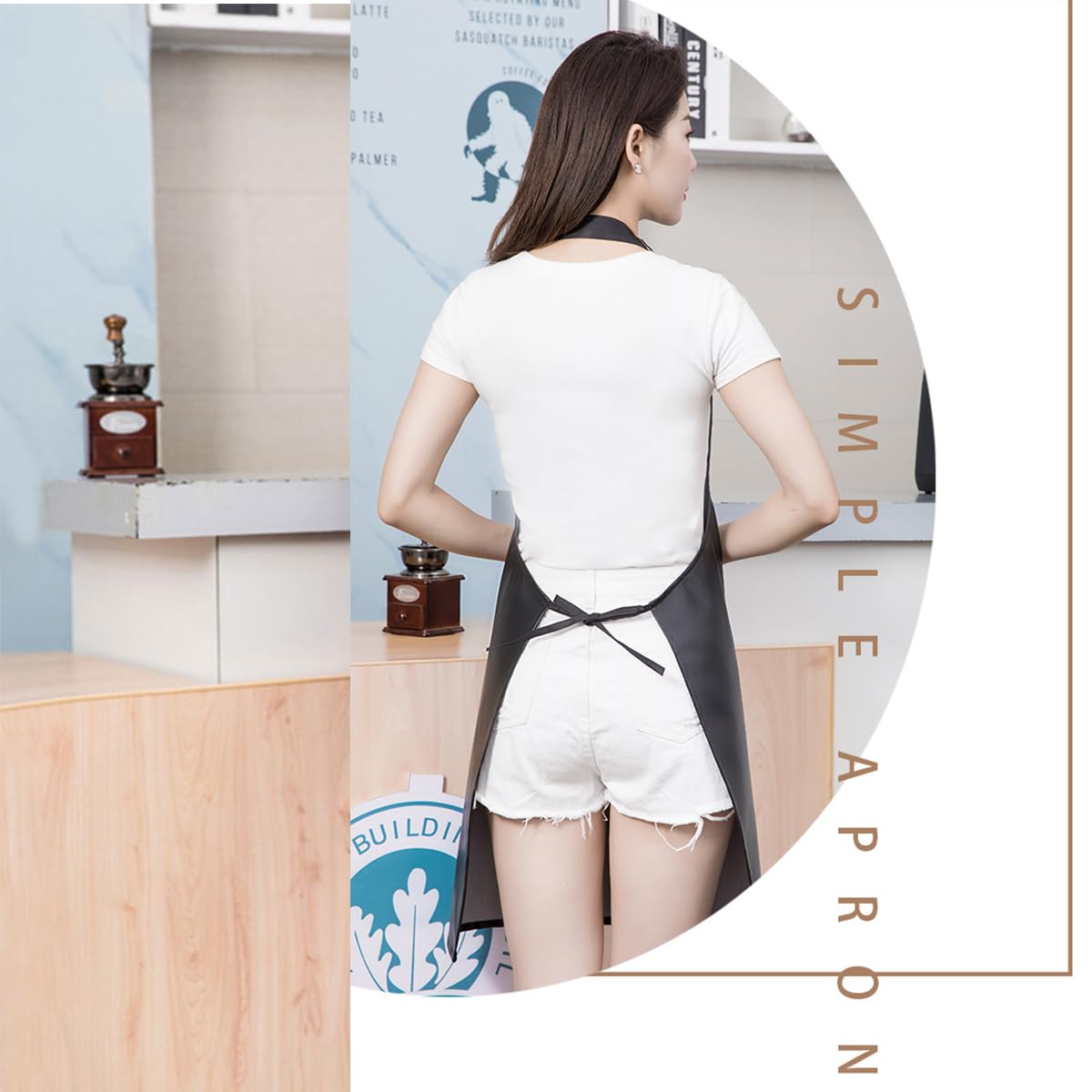 GEMBITYFUL apron protects clothes from spills and splashes.