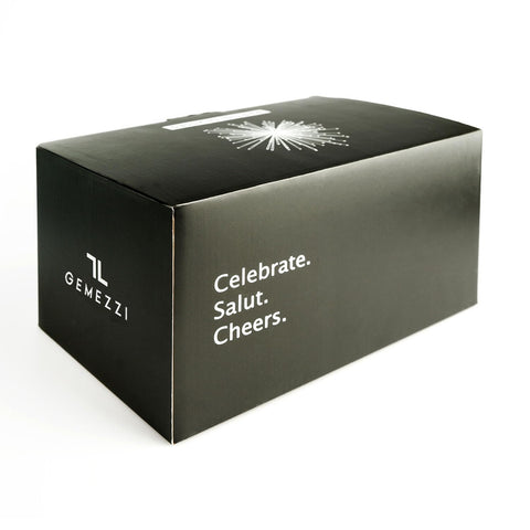 Bar display setup featuring GEMEZZI Gemello stemless glasses