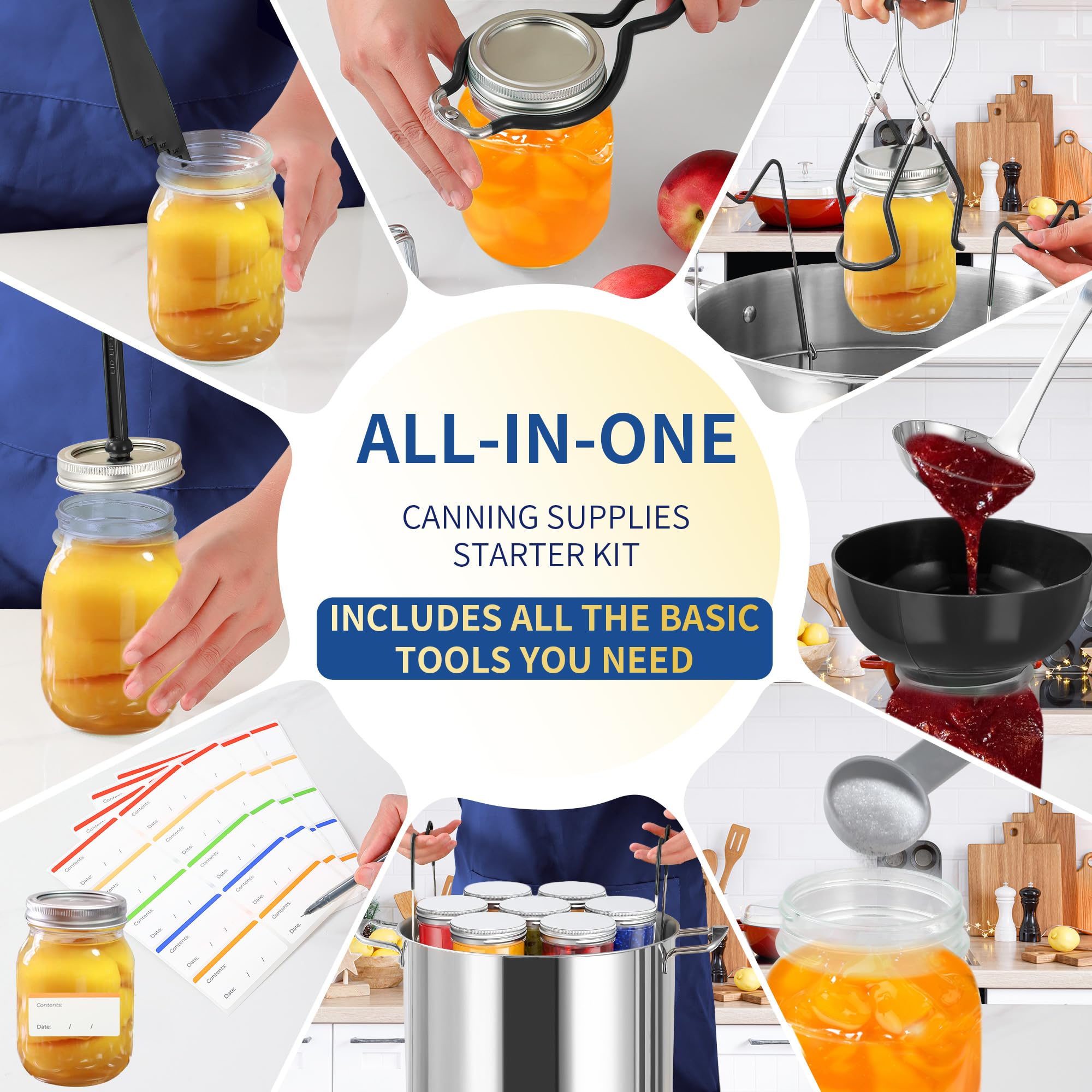 Gemfino Canning Kit mason jar lifter lifting jars safely