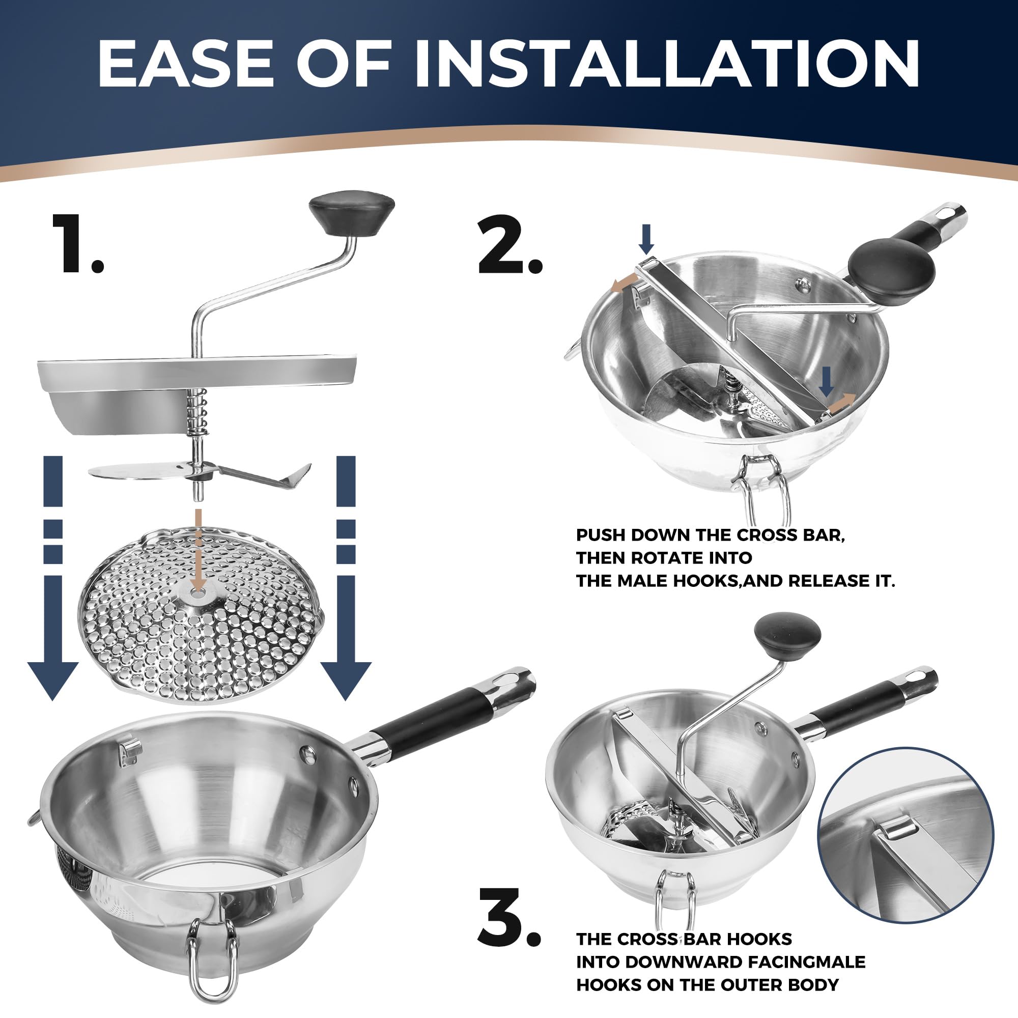 Gemfino three discs enable versatile textures with different pore sizes.