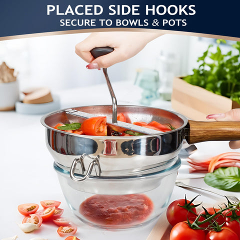 Gemfino blue spoon with funnel and measuring spoon included for efficient prep.