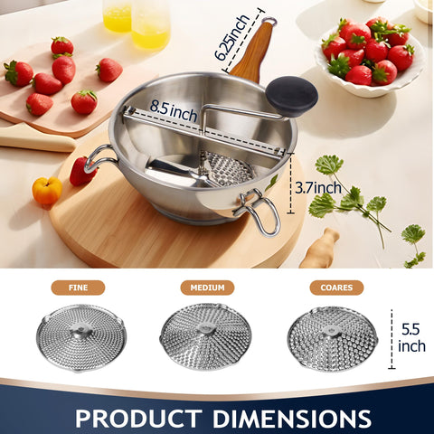 Gemfino three-disc system shown for versatile textures and sauces.