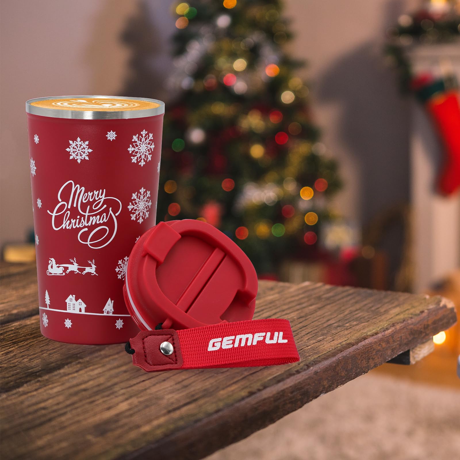 Gemful splash-proof flip lid enables easy sipping on the move.