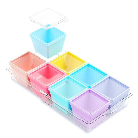Gemice 8-pack 1-cup soup cubes base for organized freezing.