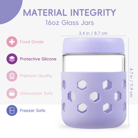 Gemice 16 oz jars are dishwasher-safe and freezer-friendly for easy meal prep