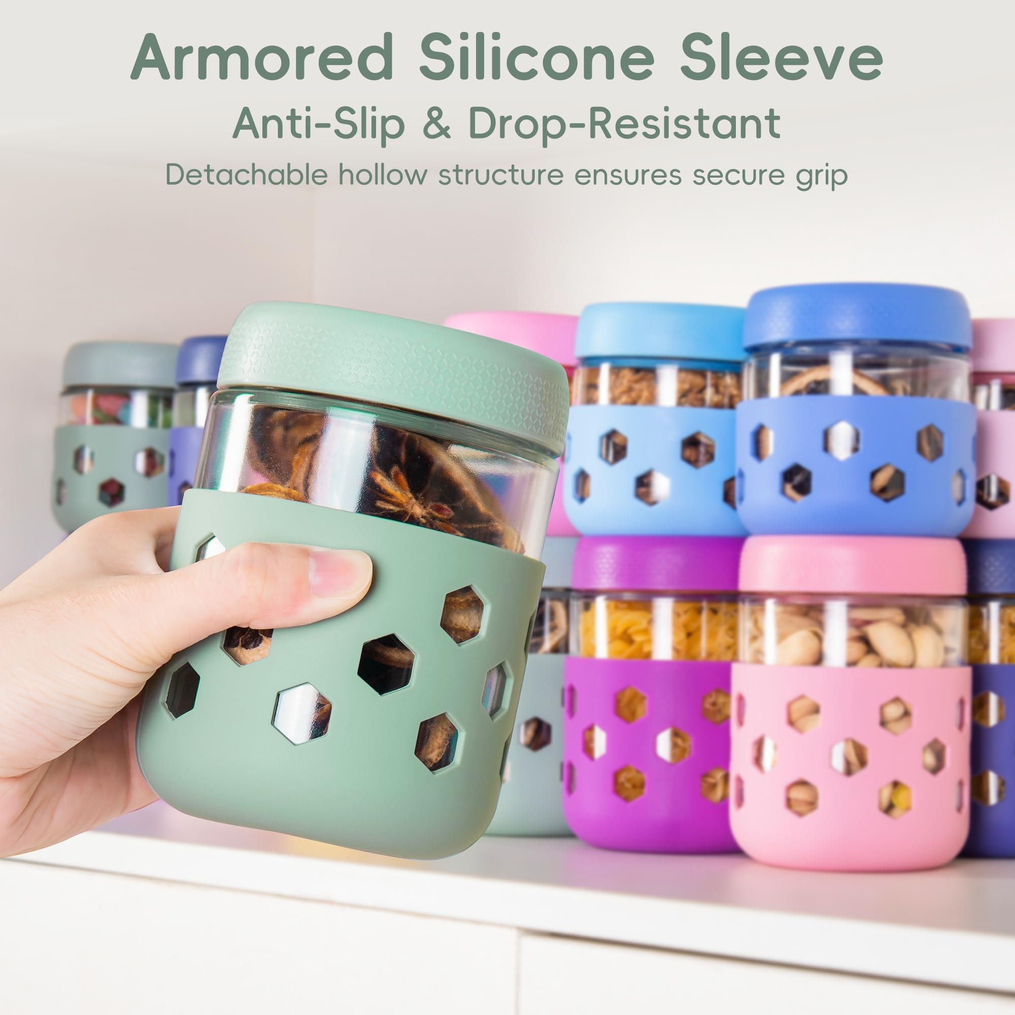 Gemice glass mason jars with airtight lids keep yogurt freshness longer