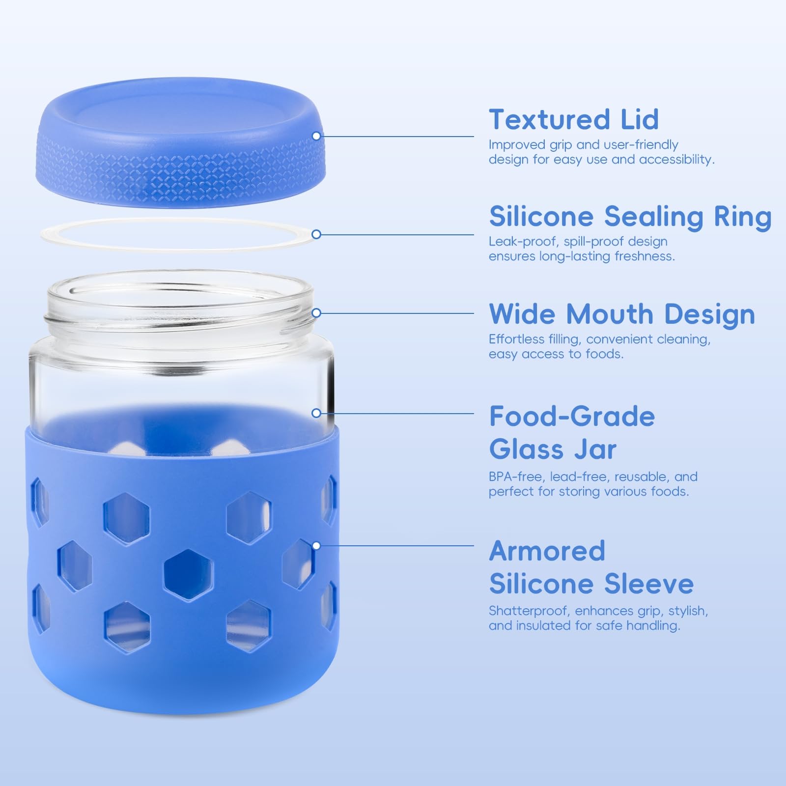 Gemice twist-on lids with gasket ensure reliable seal for chia puddings
