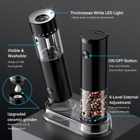 GEMII elegant gift box presents this grinder set as a thoughtful kitchen gift.