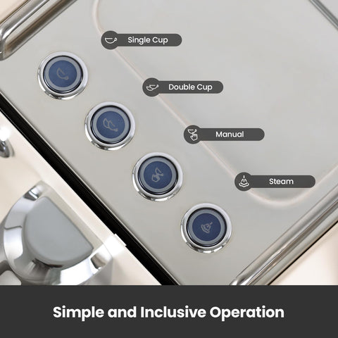 Gemilai Owl Espresso Machine removable drip tray for easy cleaning after use.