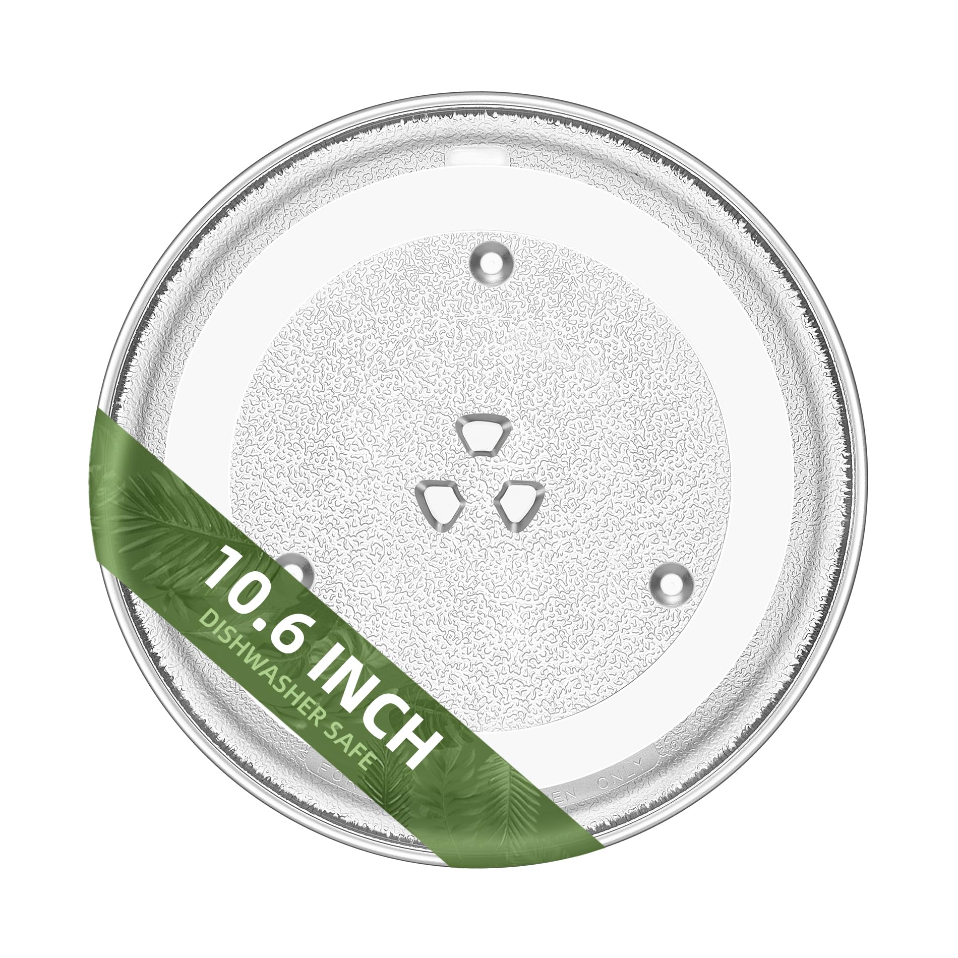 Gemroom 10.6-inch microwave plate compatible with GE WB48X21336, durable borosilicate glass.