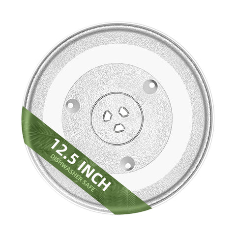 Gemroom 12-5 inch microwave plate fits Panasonic model 12570000008334 for reliable replacement.