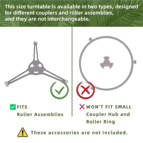Gemroom replacement turntable for microwave simplifies installation