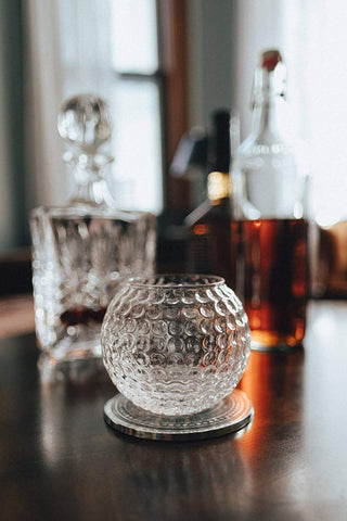 Gemsho Glass golf ball-shaped glass highlights a unique design for conversation starters.