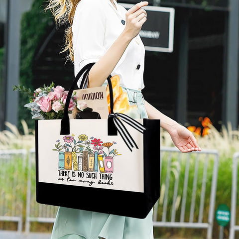 GemsLives book lovers gift tote, perfect for book clubs and librarians.