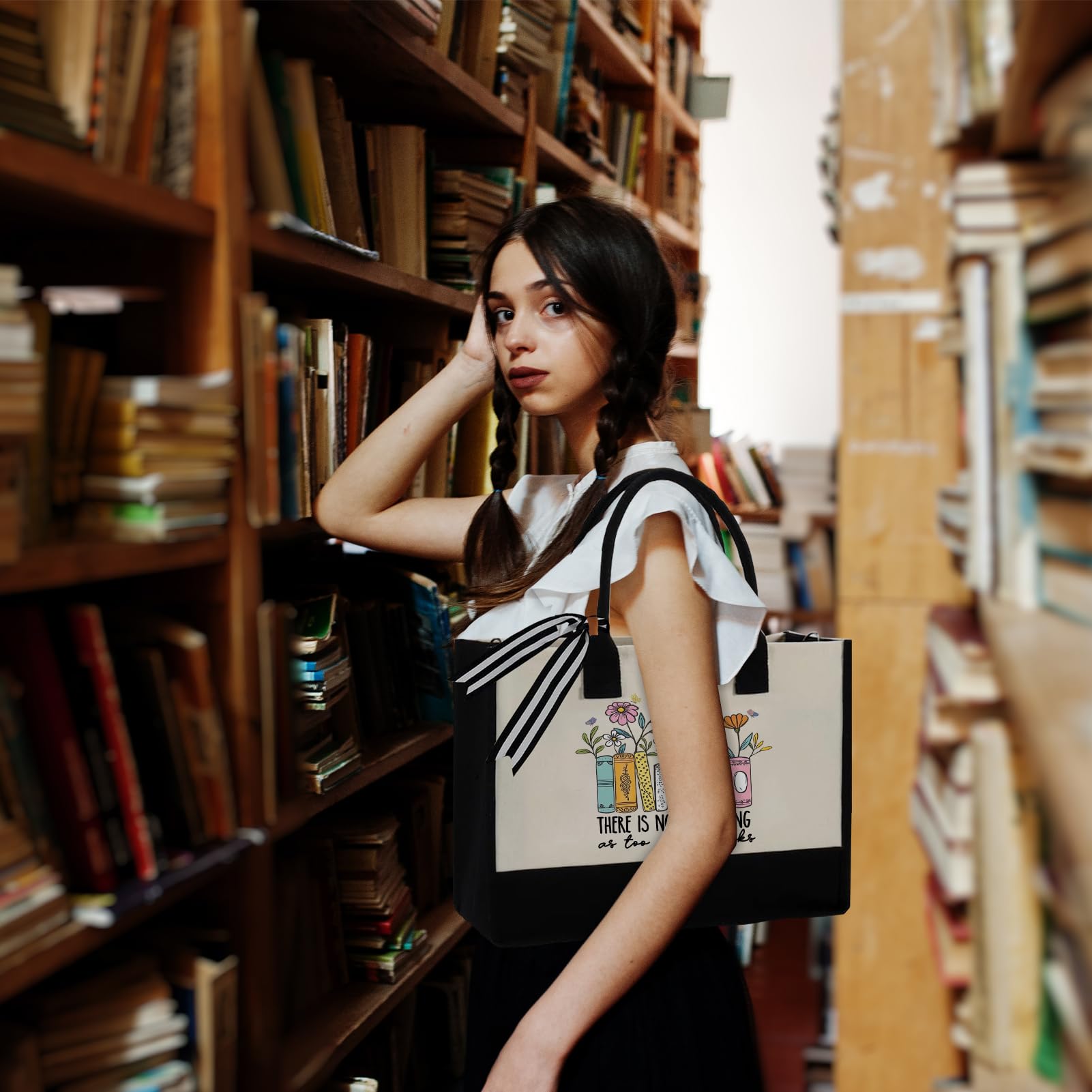 GemsLives stylish tote, durable canvas for shopping, travel, and gift-giving.