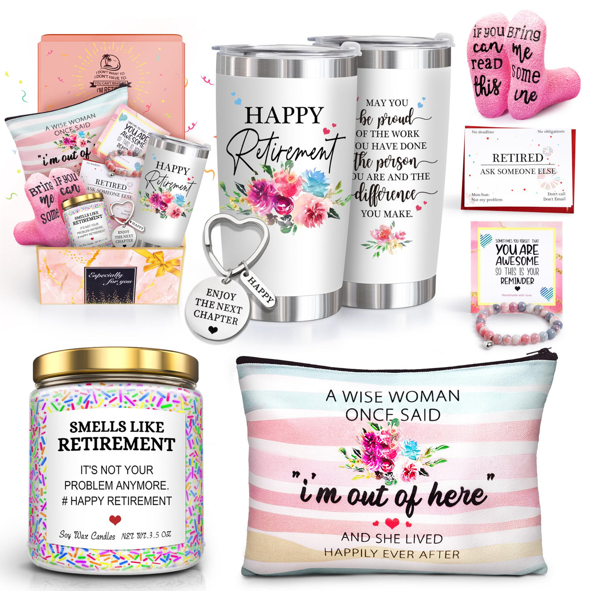 GEMWAVE retirement gifts box open shows hidden items for a playful reveal.