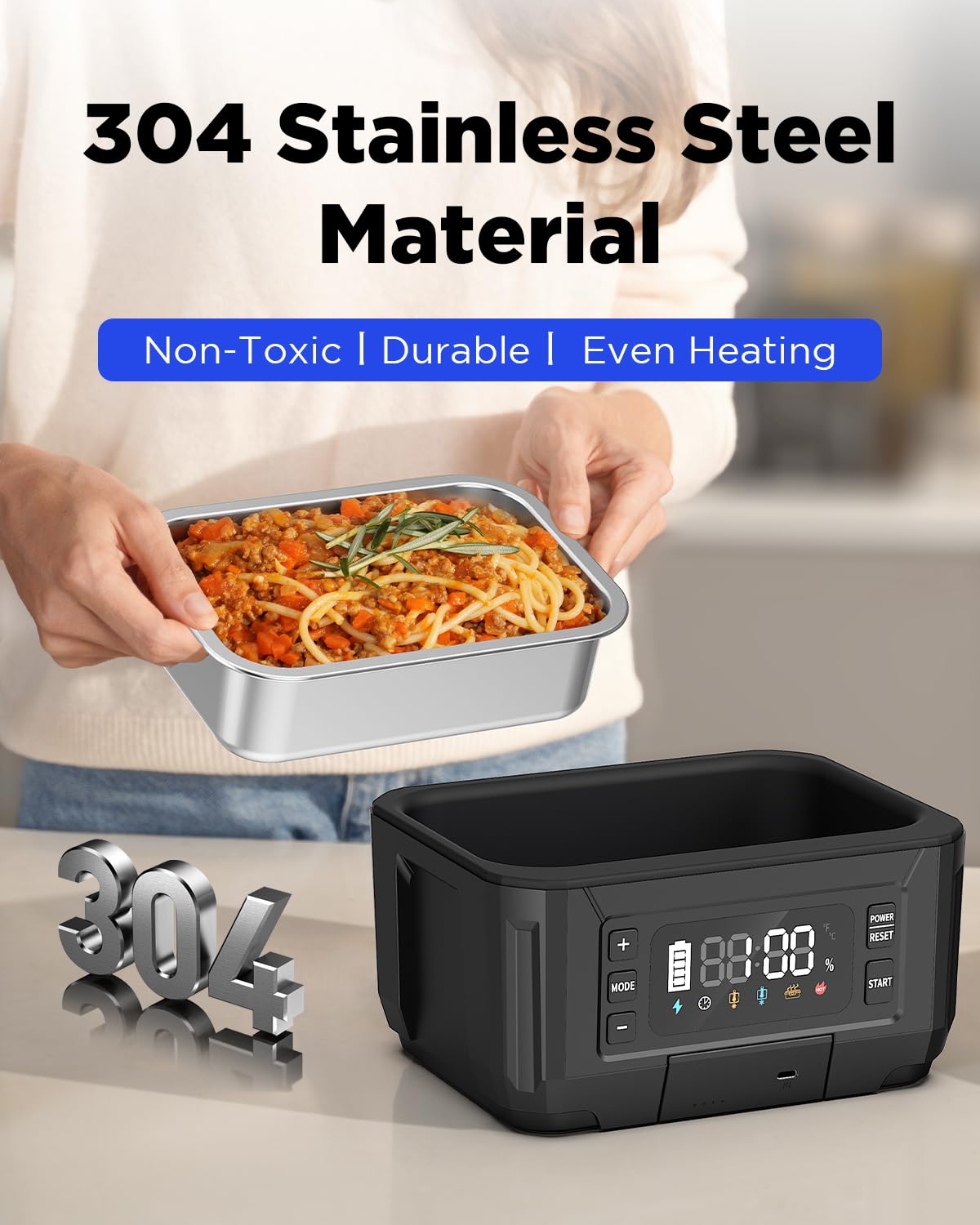 Genasmil BPA-free stainless interior indicating safe, easy-clean materials.