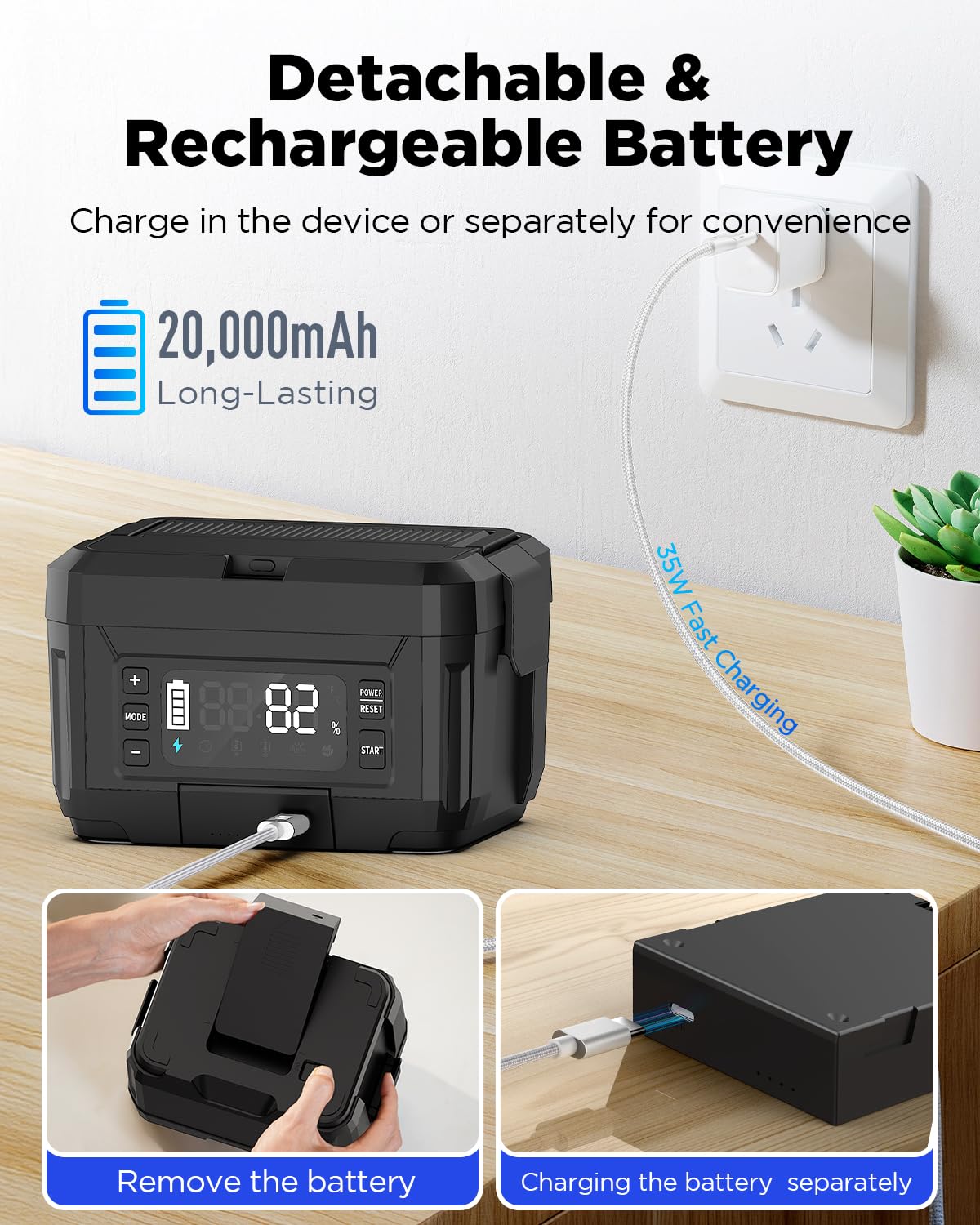 Genasmil scheduled heating timer preps meals automatically before mealtime.