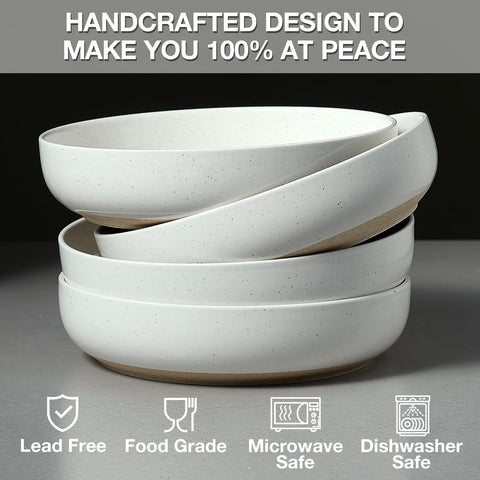 Gencywe glazed porcelain bowls with durable surface