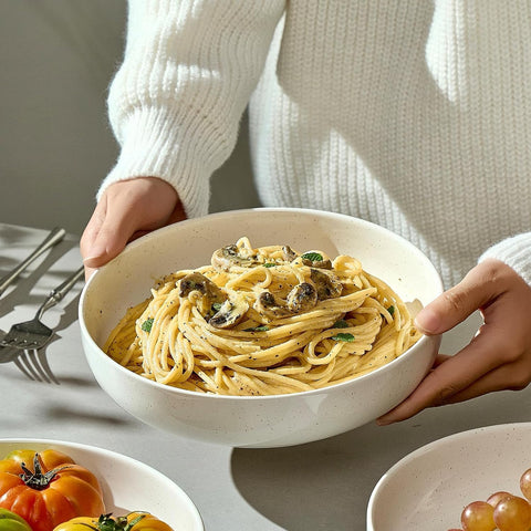 Gencywe large-opening pasta bowls for noodles and sauces