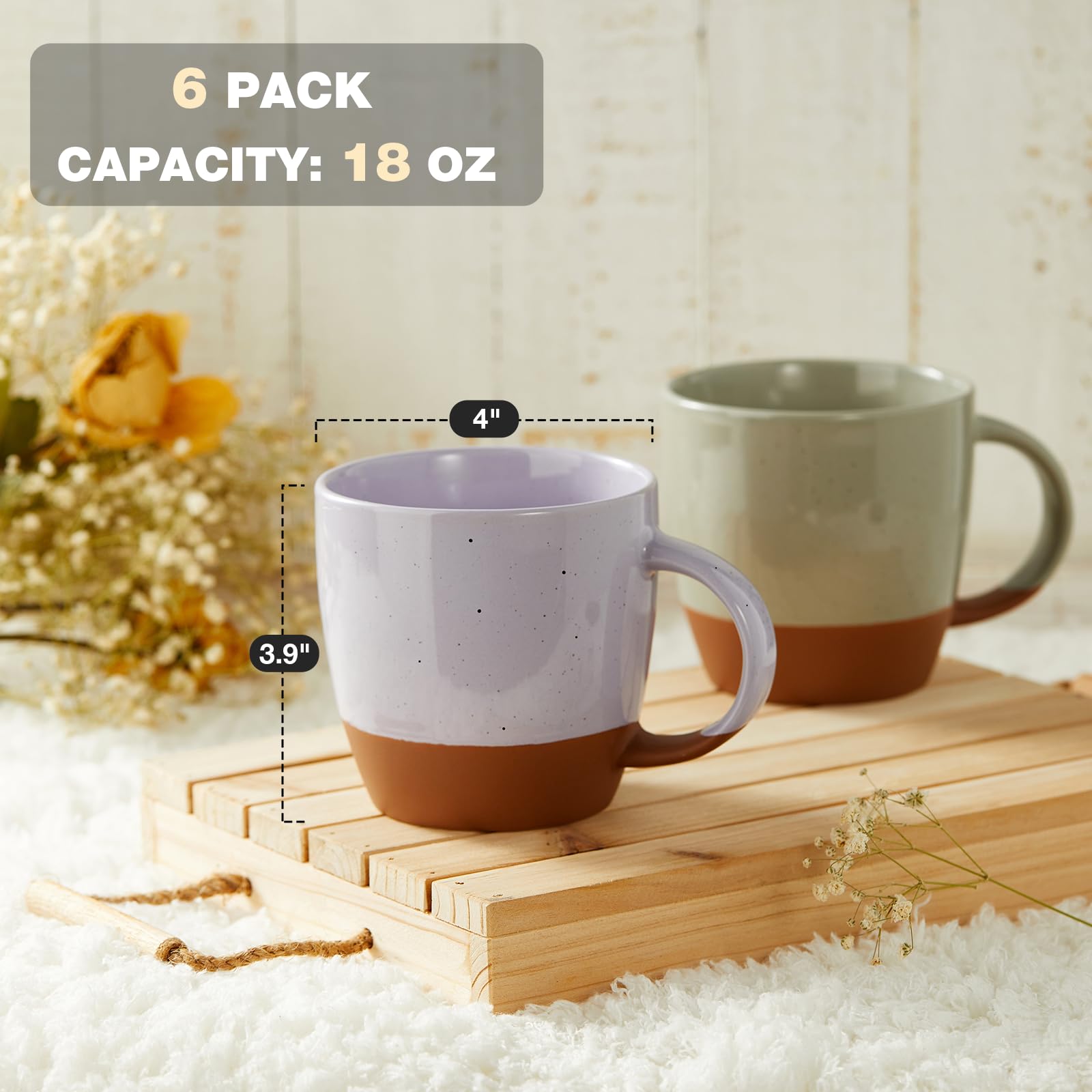 Gencywe Morandi mugs in varied colors collection for organized serving
