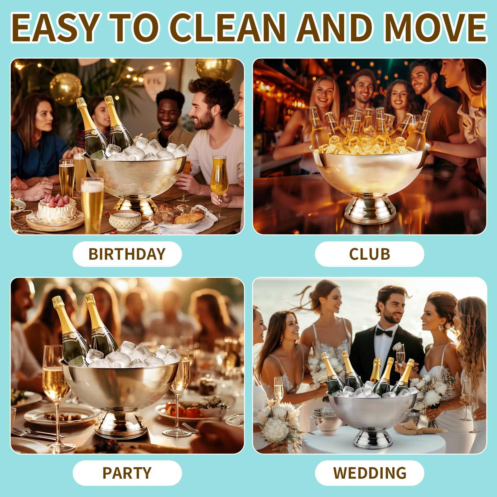 Durable stainless steel and timeless design from Generic for any event.