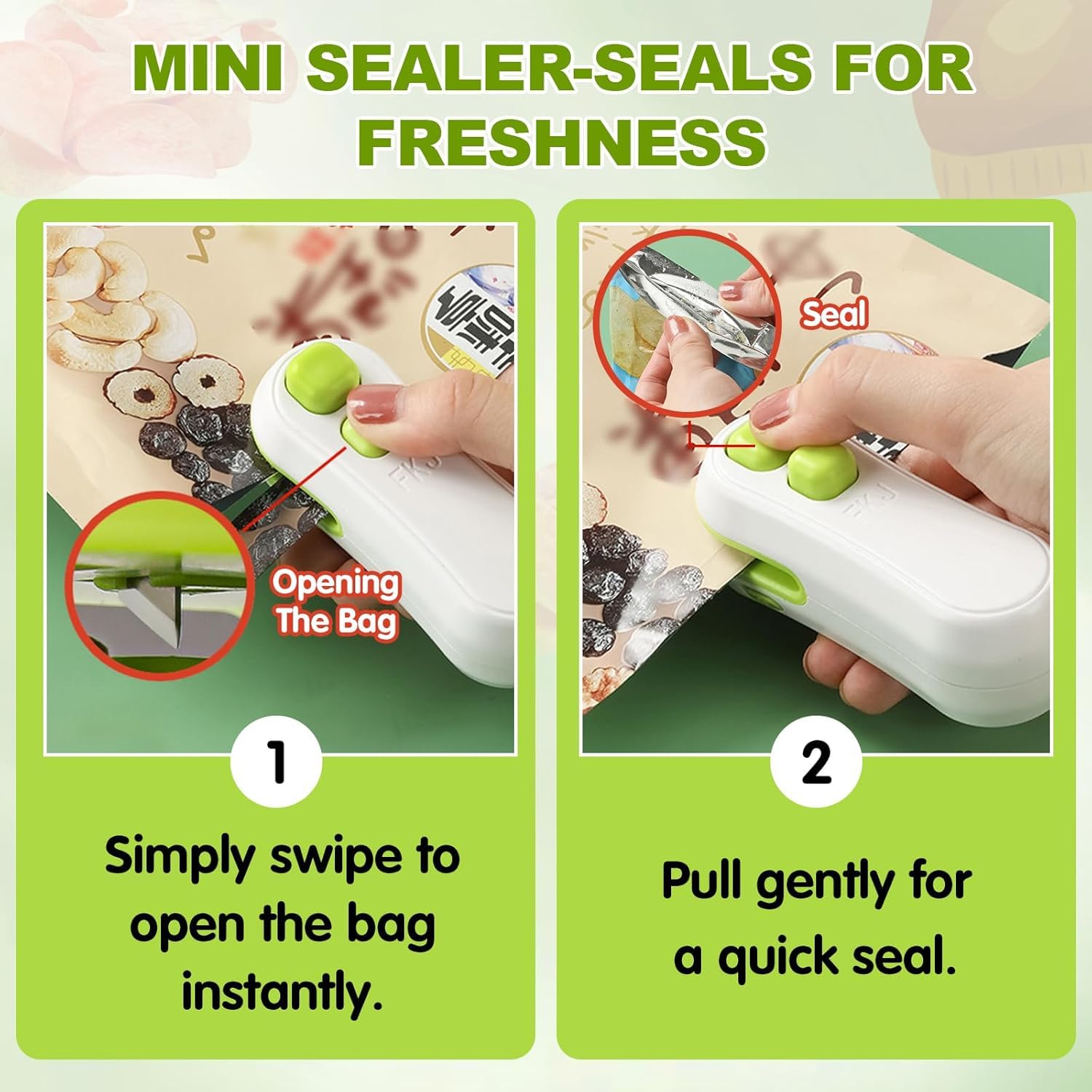 Generic 2-in-1 sealer with cutter trims packaging neatly while sealing.
