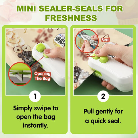Generic 2-in-1 sealer with cutter trims packaging neatly while sealing.