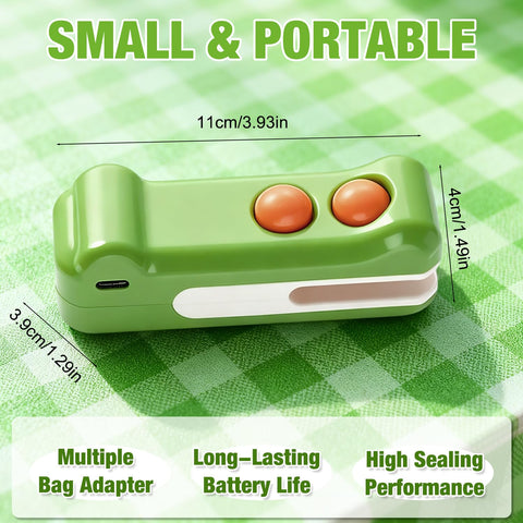 Generic 2-in-1 mini bag sealer with Christmas crocodile design adds playful kitchen flair.