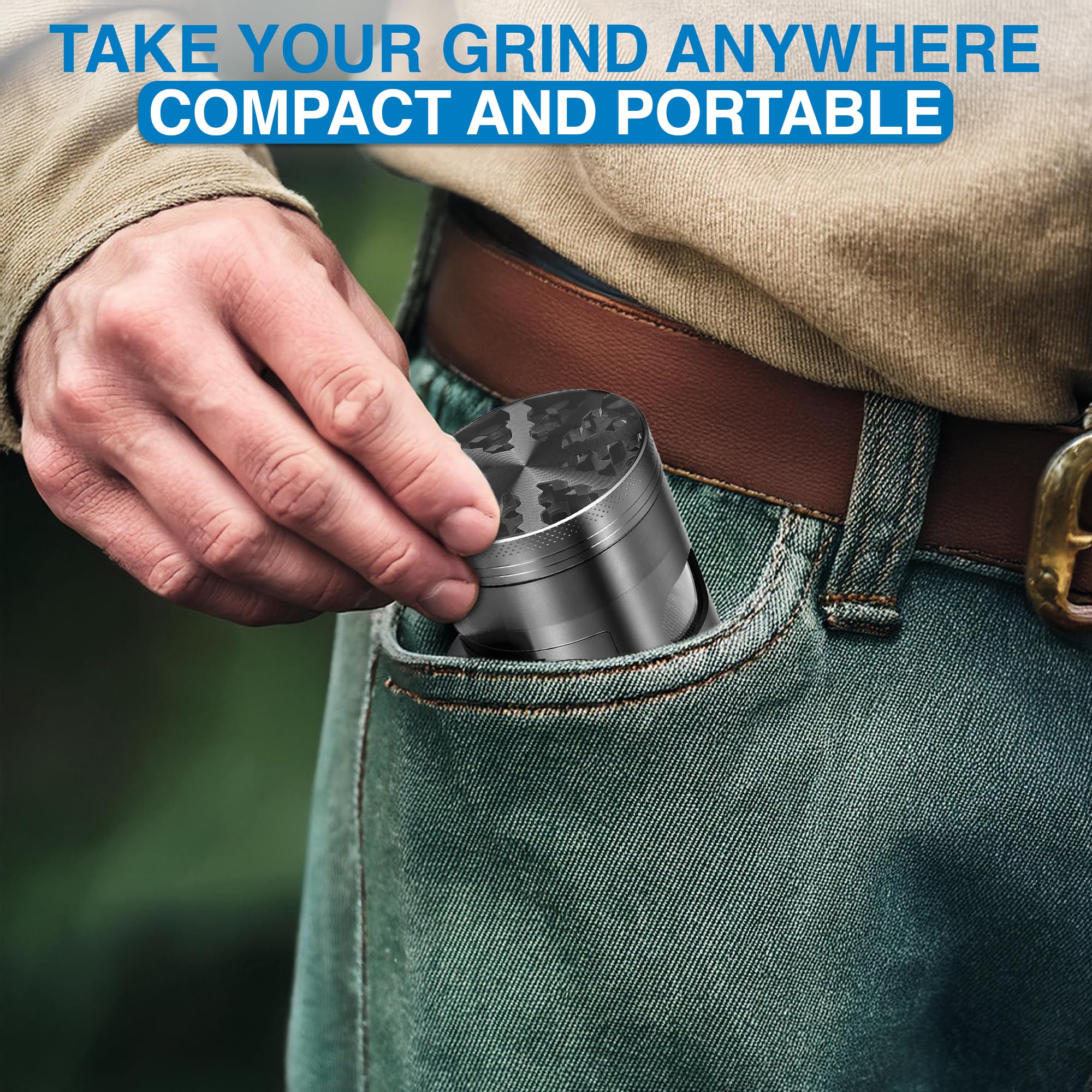 Generic 4-Piece Spice Grinder easy-clean, simple maintenance.