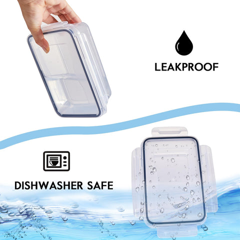 Generic transparent polypropylene helps identify contents at a glance.