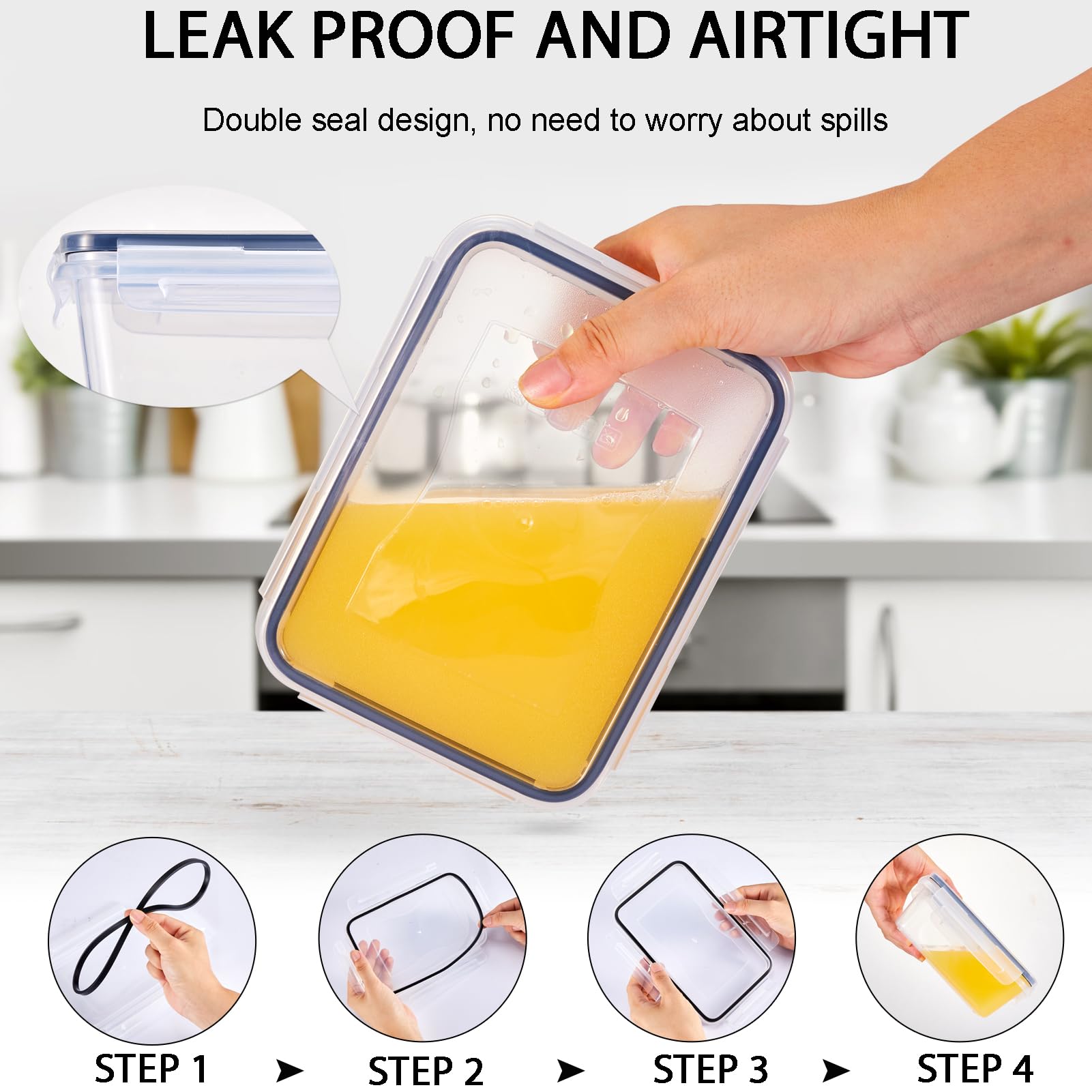 Generic microwave-safe container bodies simplify reheating of meals.