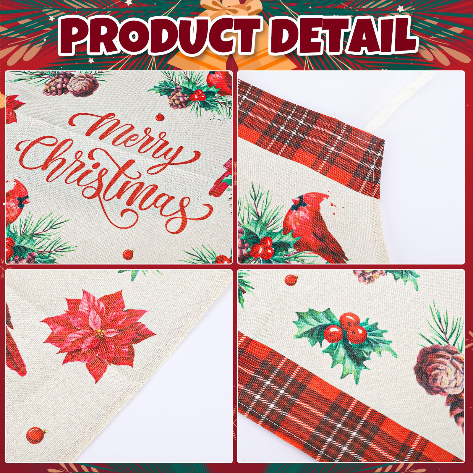 Generic flax and cotton apron offers soft, durable fabric for daily kitchen tasks.