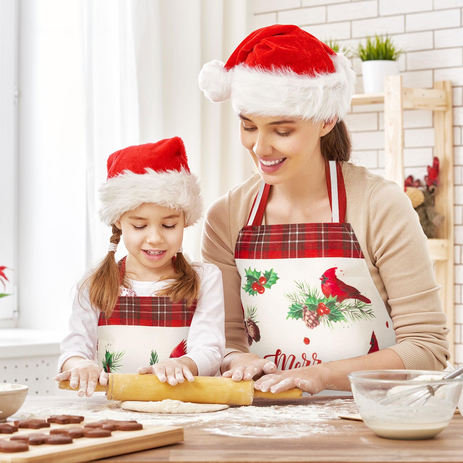 Generic kitchen apron measures 21.7 by 26.8 inches with an adjustable belt.