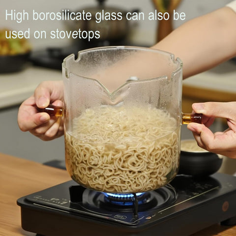 Generic Borosilicate Glass Pot shows durable, heat-resistant design.