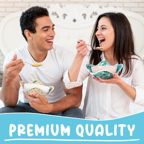 Generic bowl cozy with adjustable strap for quick slip-on use.