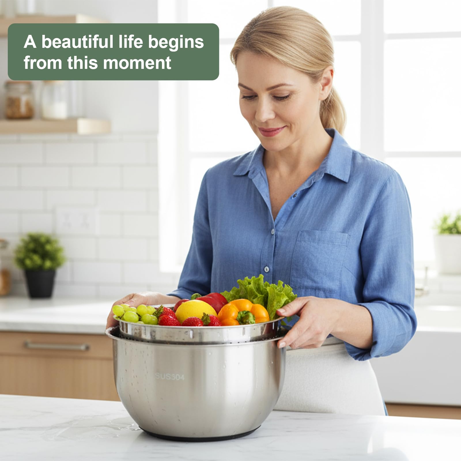 Generic BPA-free stainless steel spinner for safe, versatile prep
