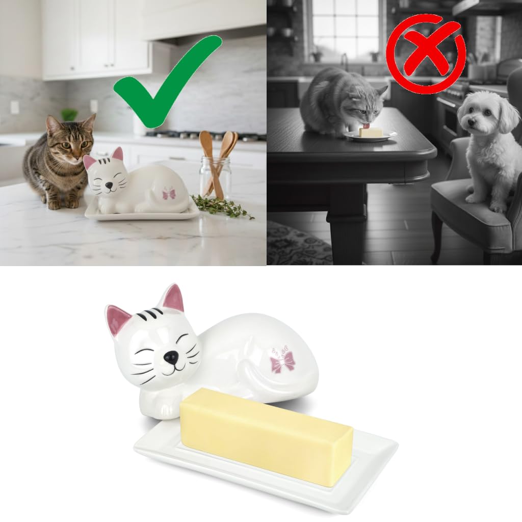 Generic Cat Butter Dish makes a gift idea for cat lovers and home cooks.