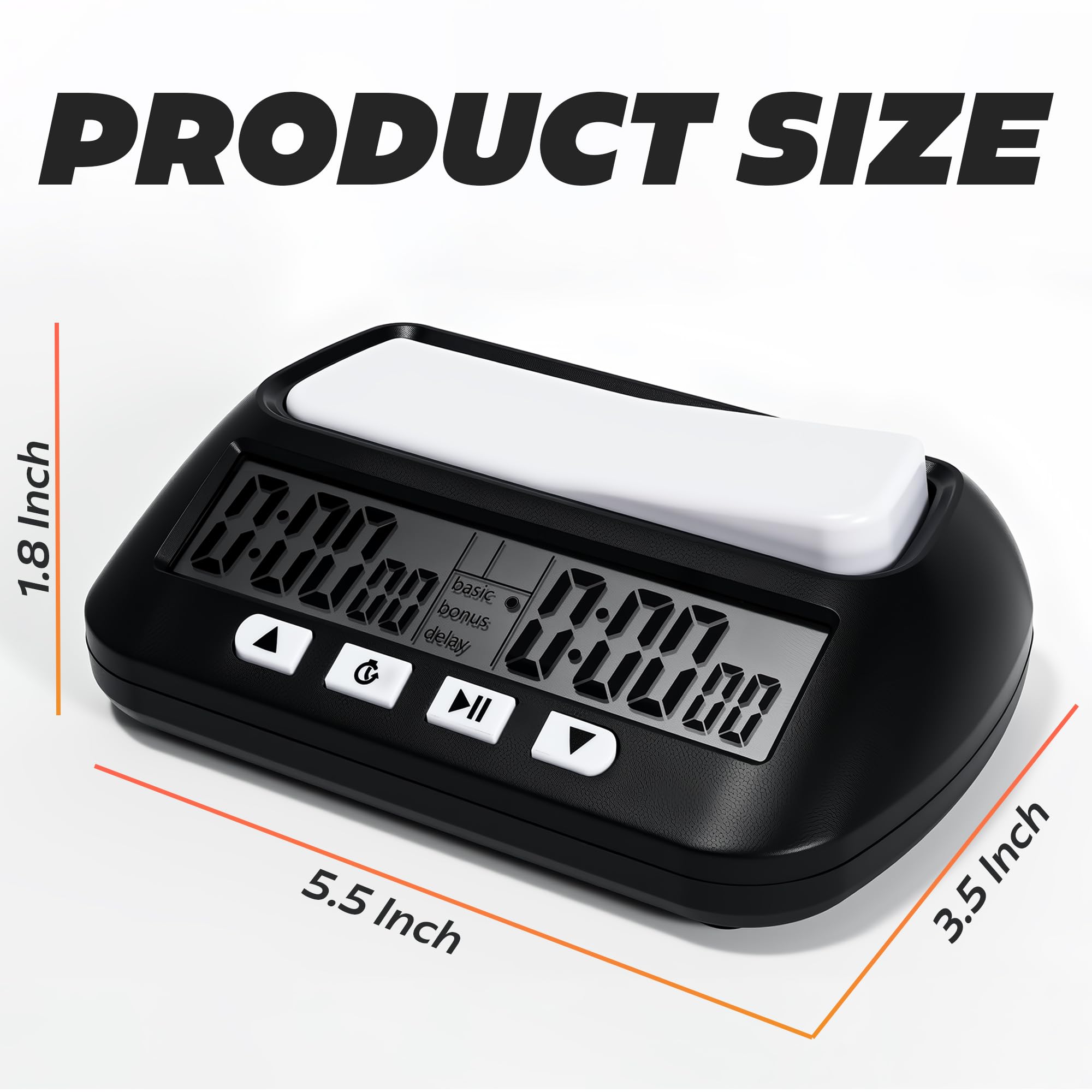 Generic Chess Clock buttons closeup highlights tactile controls for precise time setting