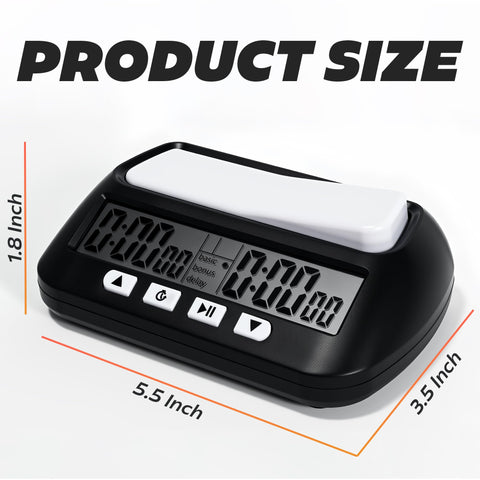 Generic Chess Clock buttons closeup highlights tactile controls for precise time setting