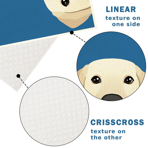 Generic colorful dog-design dishcloths great for drying and wiping surfaces.