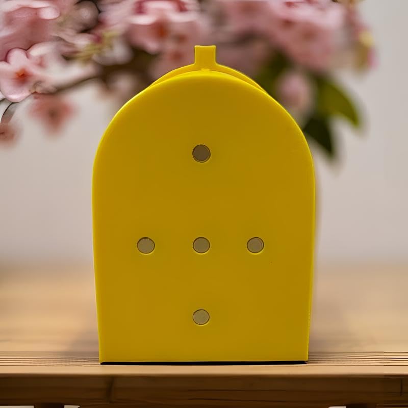 Duck-themed magnet on metal surface offering playful travel-themed decor and gifting ideas.